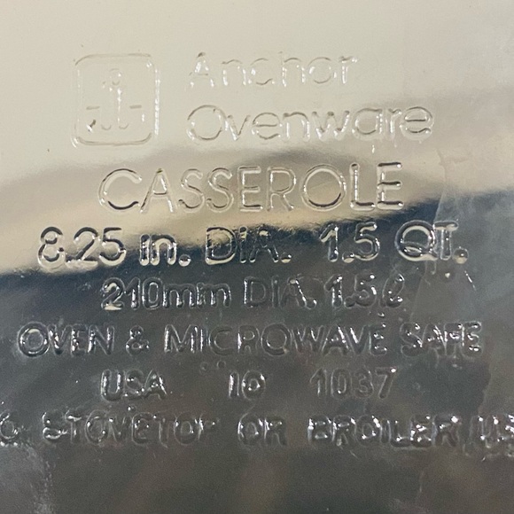 1.5 Qt Anchor Hocking Amber Brown Ovenware - 8.25” Casserole Dish - Vintage Bake - Picture 6 of 6